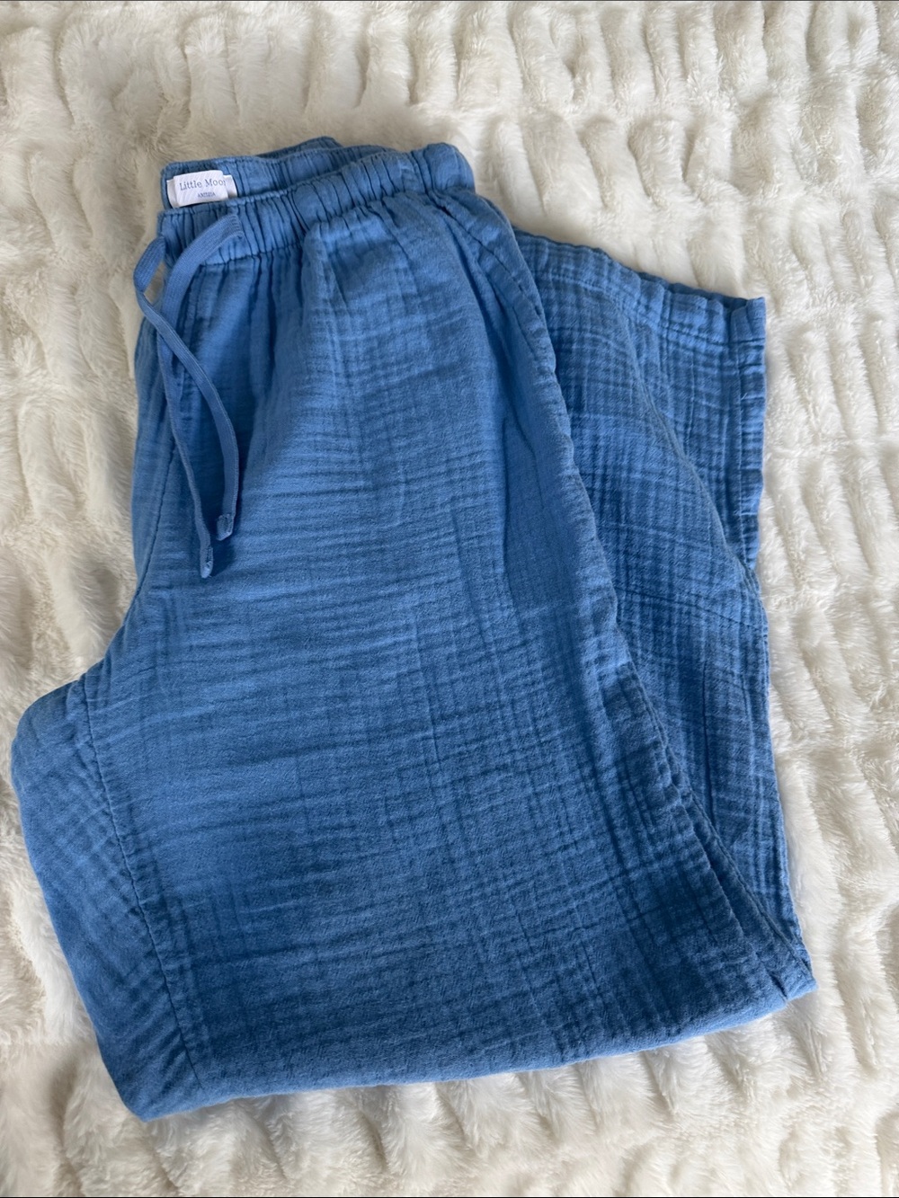 Aritzia Blue Relaxed Drawstring Pants